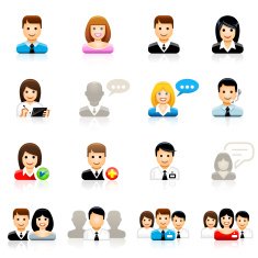 Set of people icons N7