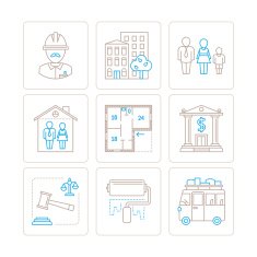 Set of vector real estate icons and concepts N2