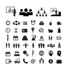 Business teamwork icon set N2