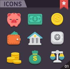 Finance flat icons