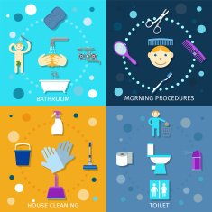 Hygiene Icons Flat