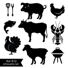 BBQ silhouettes