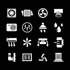 Set icons of ventilation and conditioning