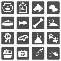 Vector Set of Pets Icons N4