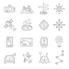 Location Outline Icon Set N2