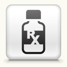 Square Button with Pharmacy Drugs