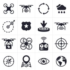 Quadcopter Icons and Symbols