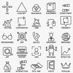 Set of seo and internet service icons - part 5