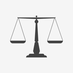 Scales of justice monochrome icon