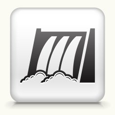 Square Button with Water Dam