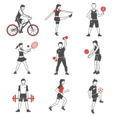 Sport People Icon Black