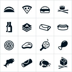 Black Ethnic Food Icons