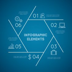 Infographic elements pentagon N2