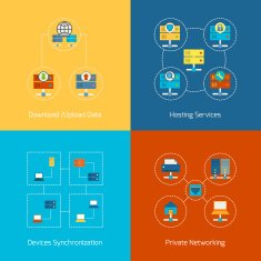 Hosting flat icons