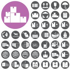 Shipping and Logistics Icons set Vector Illustration eps10