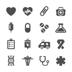 medical icon set vector eps10