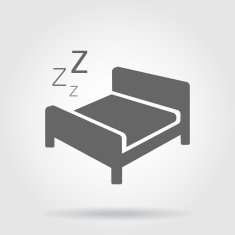 Vector black bed icon