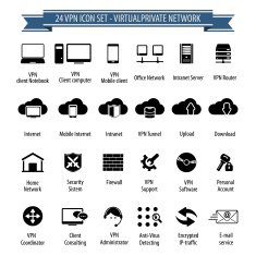 VPN icon set - Virtual Private Network N2