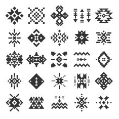 Vector abstract geometric elements