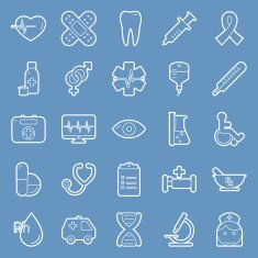 Medical lines icons set free image download