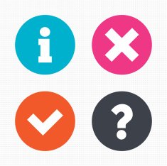 Information icons Question FAQ symbol