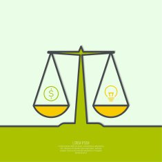 Abstract background with symbol of balance