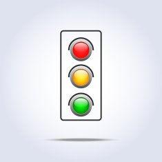 Traffic light icon one object
