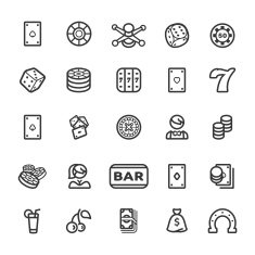Gambling and casino icons