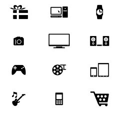 Gadget Shopping Icon Set