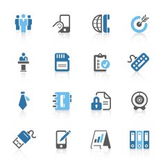 office and business icons N73