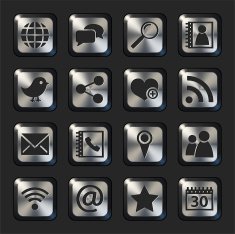 С ommunication metal buttons N2