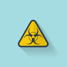Bio hazard flat web icon
