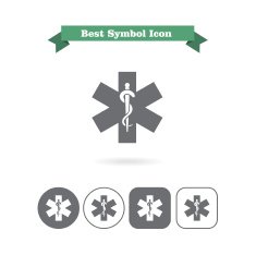 Medical emergency symbol icons