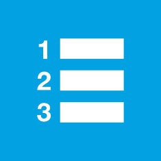 Numbered list white icon