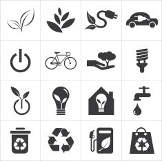 save the world and clean energy icon