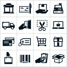 Black Shopping Icons N2