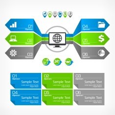 Infographic elements & text