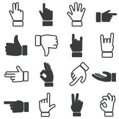 Hand Icon Vector Set N2