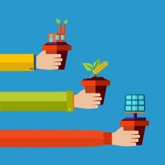 Eco friendly concept flat design background