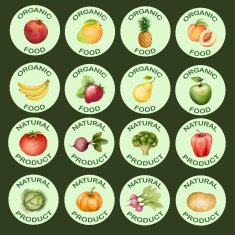 Watercolor set of icons