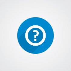 Flat blue help icon