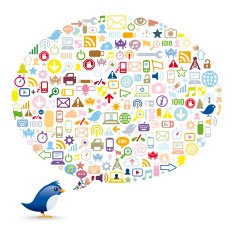 Social Network Concept Color
