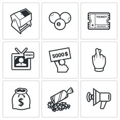 Lottery icons Vector Illustration