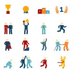 Competition Icons Flat Set