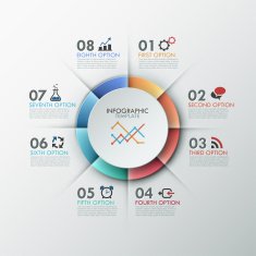 Modern infographics options banner N230