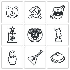 Russia icons Vector Illustration