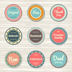 Vintage labels original deal of day authentic free handmade