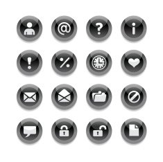 Black Round Icons - Web N2