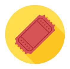Flat Ticket Icon