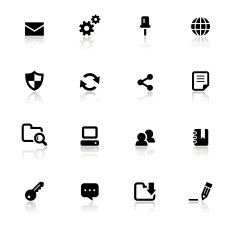 Black & White Icons Set N13